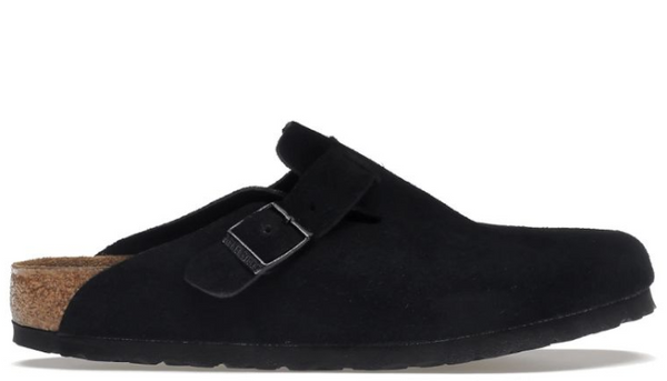 Birkenstock Boston Soft Foodbed 'Suede Black' (Unisex)