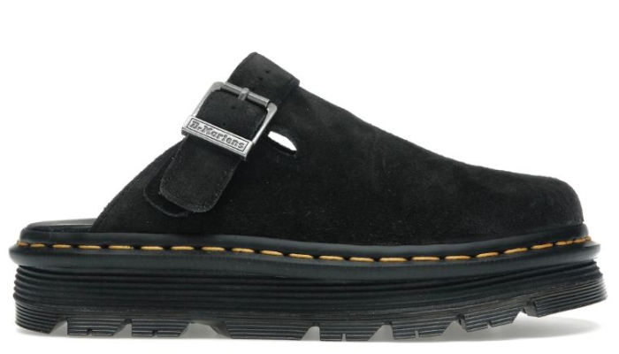 Dr. Martens Zebzag Suede Slingback Platform 'Mule Black' (Women's)