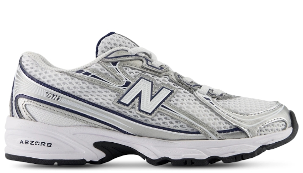 New Balance 740 Bungee Lace White Metallic Silver Navy (Women's)