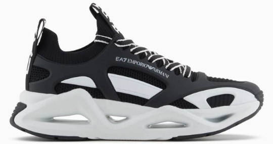 EA7 Emporio Armani Infinity Cage Sneaker 'Black White' (Men's)