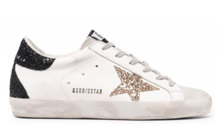 Golden Goose Superstar 'White-Black Glitter Star' (Women's)